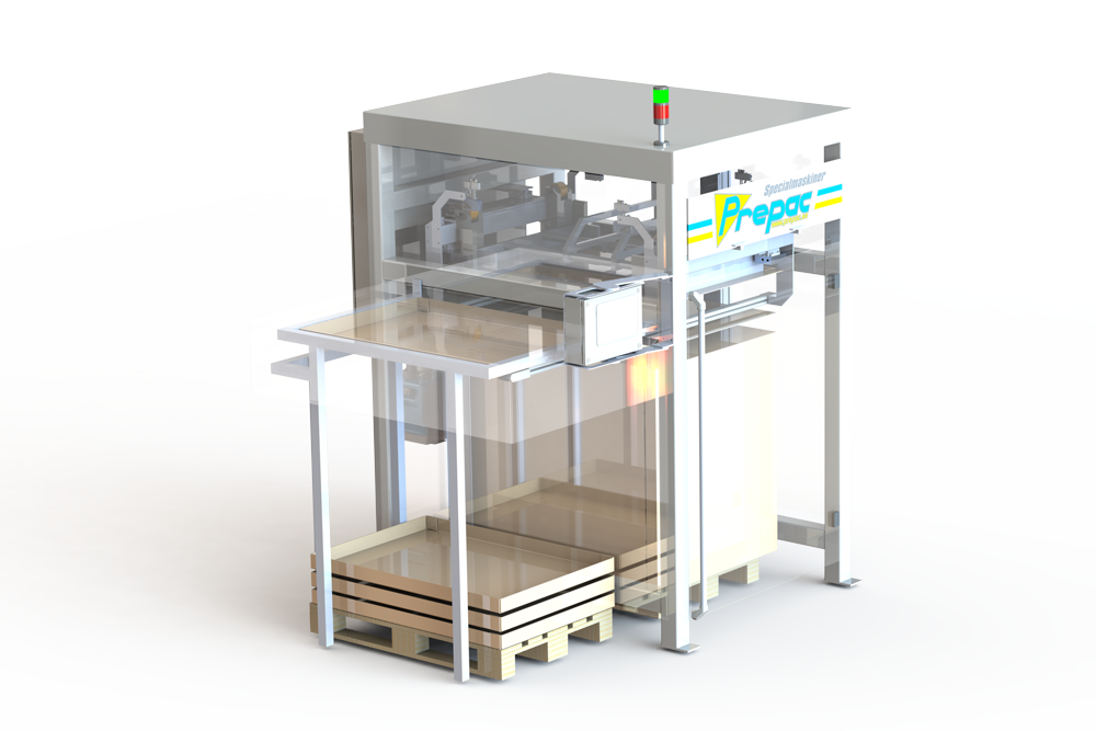 Rendering of 6K Tray Erector Machine