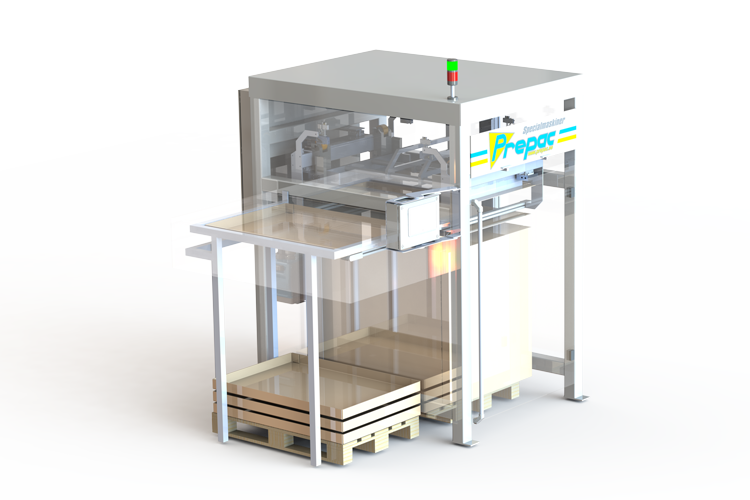 Rendering of 6K Tray Erector Machine