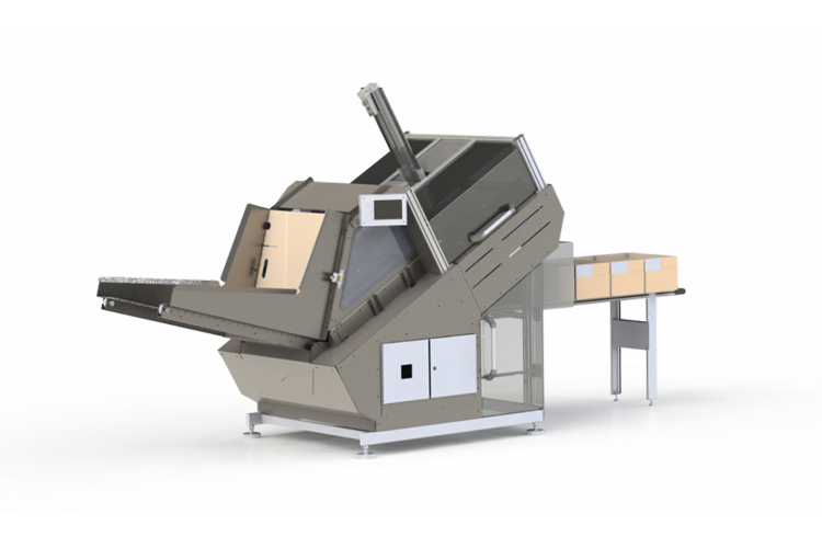 Rendering of Tray Erector Model 5K Machine